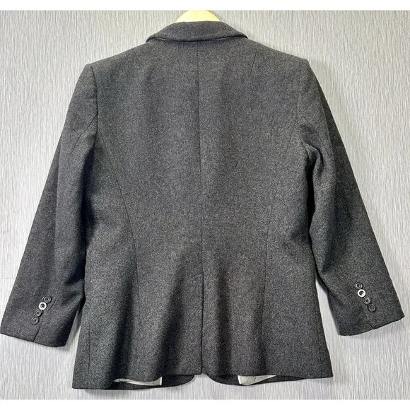 Banana Republic Gray Suit Size 12 Womens Wool Blend Lined Career Business - Picture 2 of 9